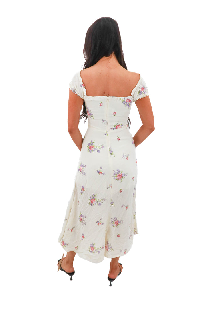 reformation cream cordova dress NWT (0; retail $248)