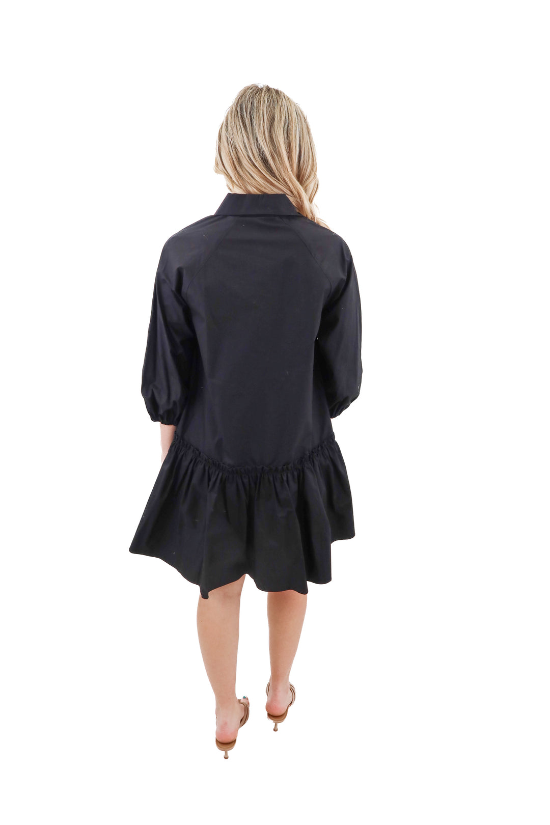 gb black cotton dress nwt (m; retail $75)