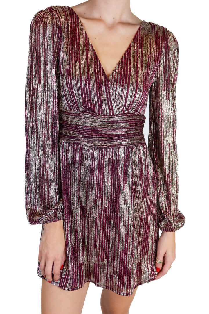 Lilly Pulitzer Gold and Purple Metallic Mini Dress NWT (XS; retails for $198)