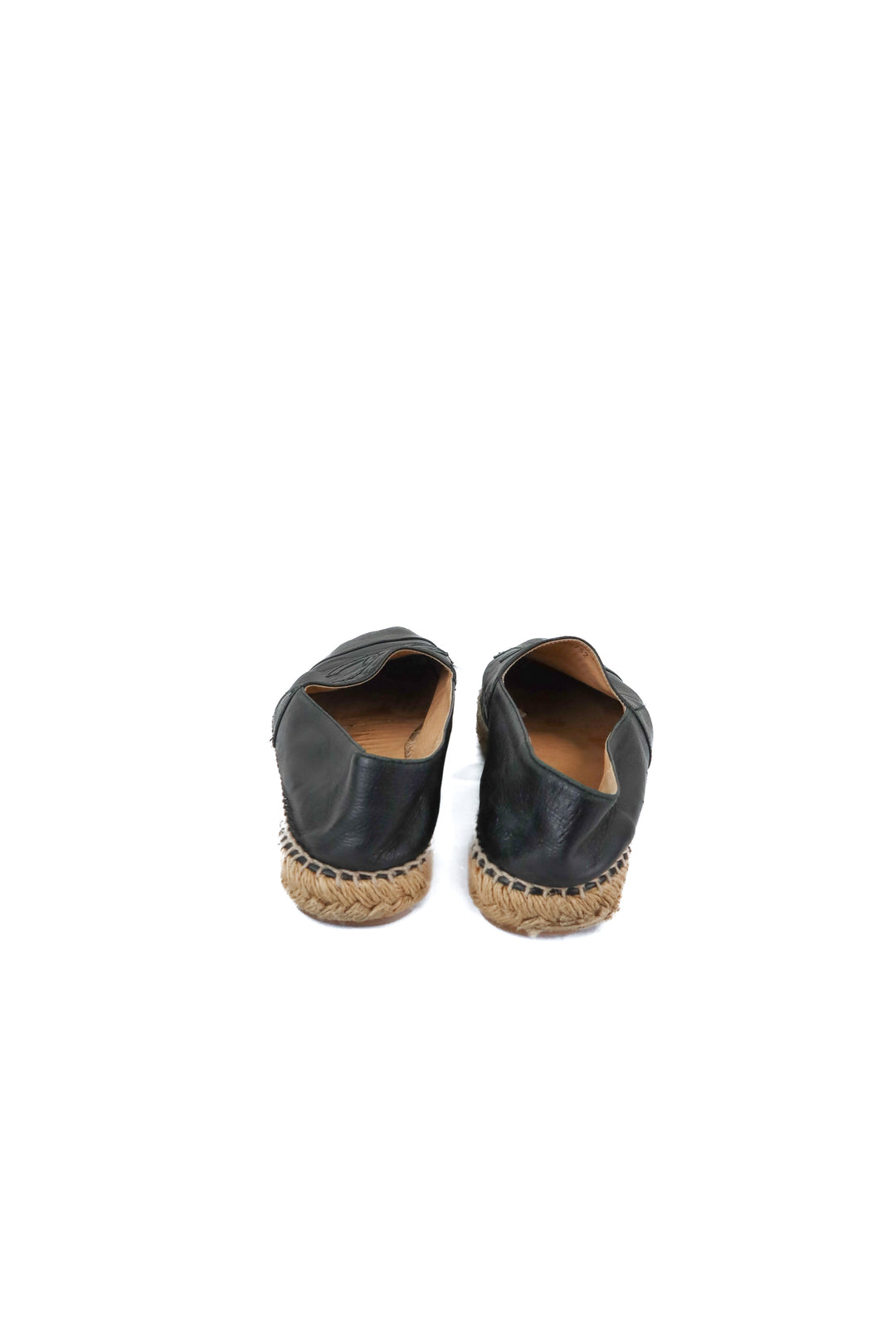 Chanel black leather espadrilles (41/ US11)
