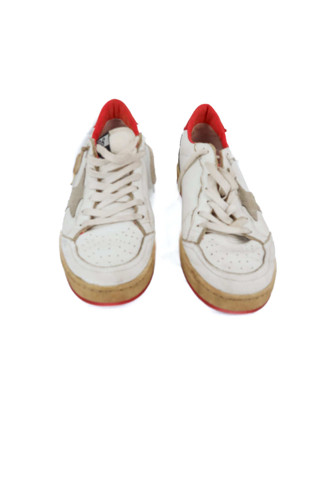 Golden Goose ballstars red and silver sneakers (40/ US10; retail $655)