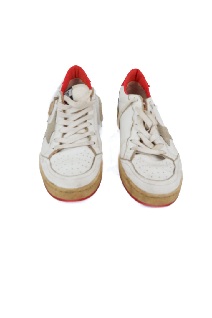 Golden Goose ballstars red and silver sneakers (40/ US10; retail $655)