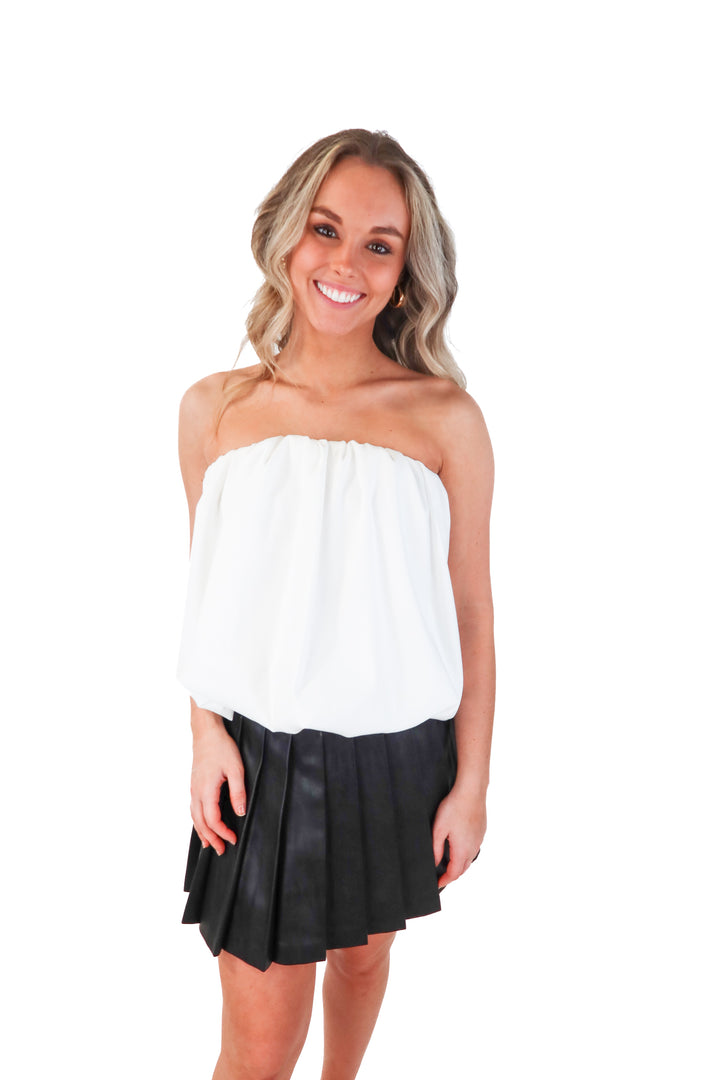 zara white bubble bodysuit NWT (m; retails $35.90)