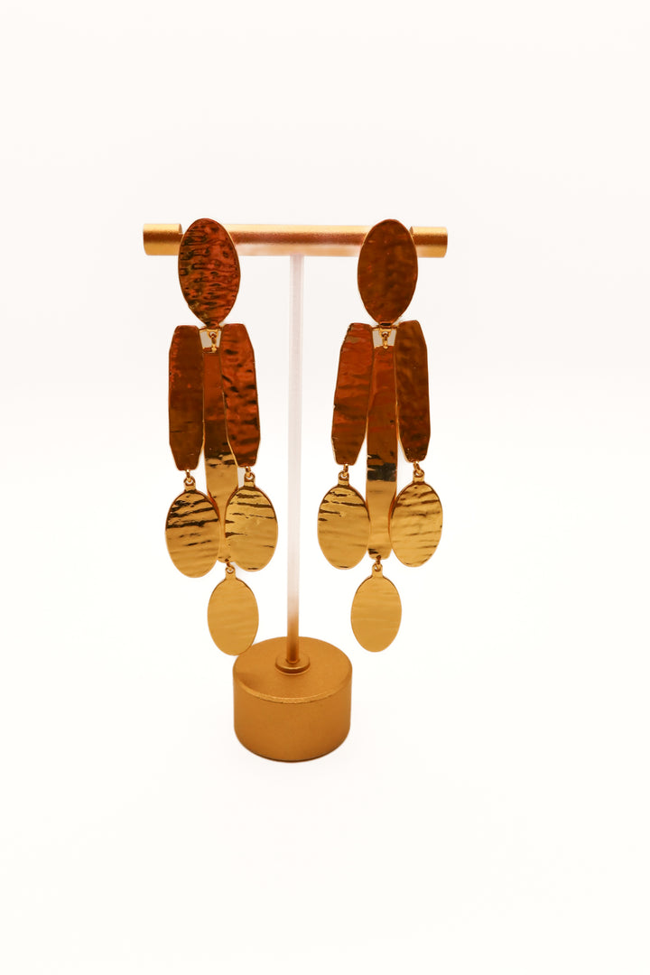 Gold geo dangle earrings