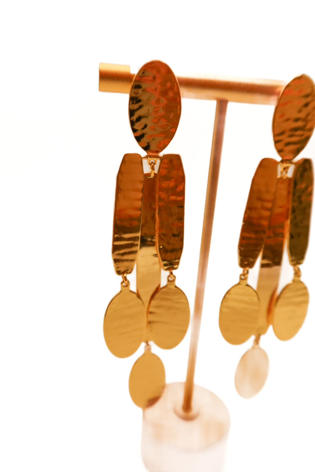 Gold geo dangle earrings