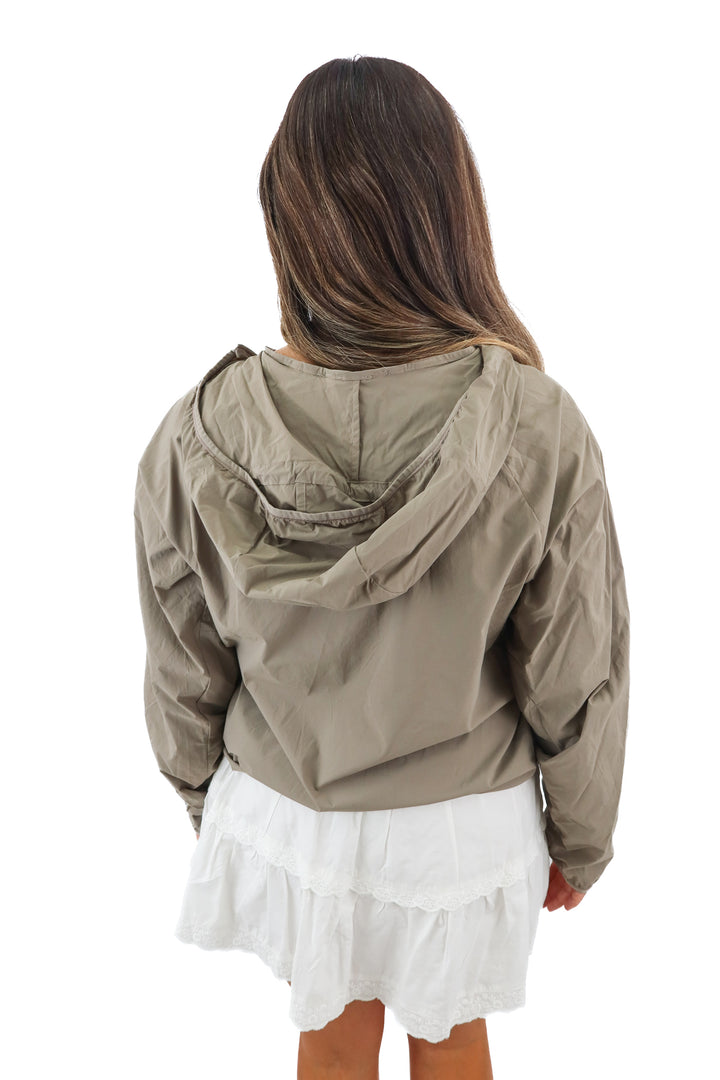 lululemon olive windbreaker (m; retail $128)