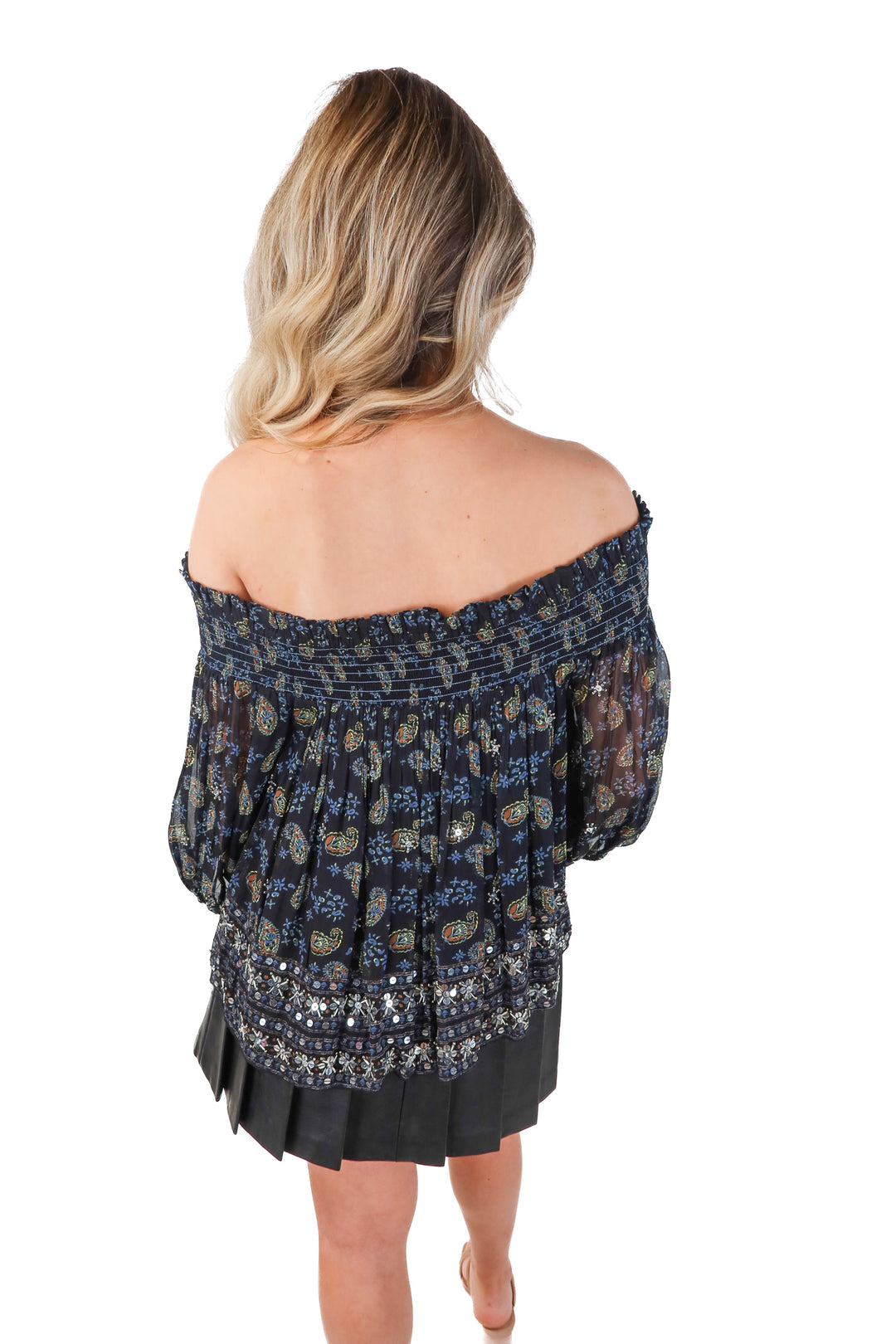 Free People Beaded Blouse (M; retail $138)
