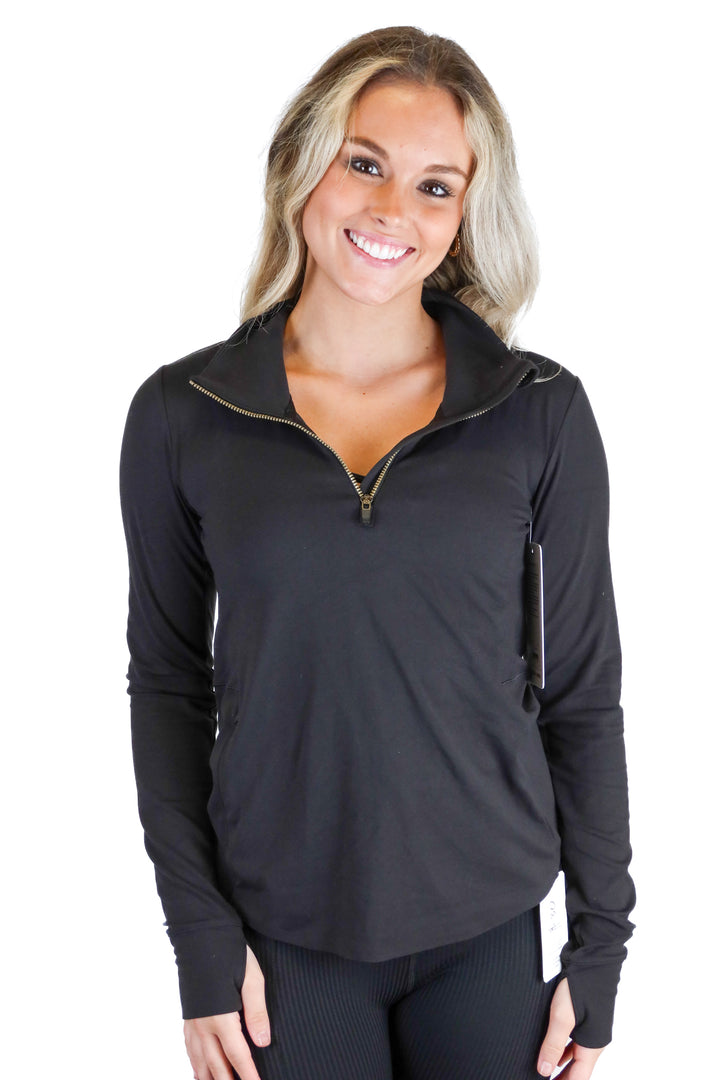 Rhone Black Quarter Zip Jacket NWT (XS; retails for $108)