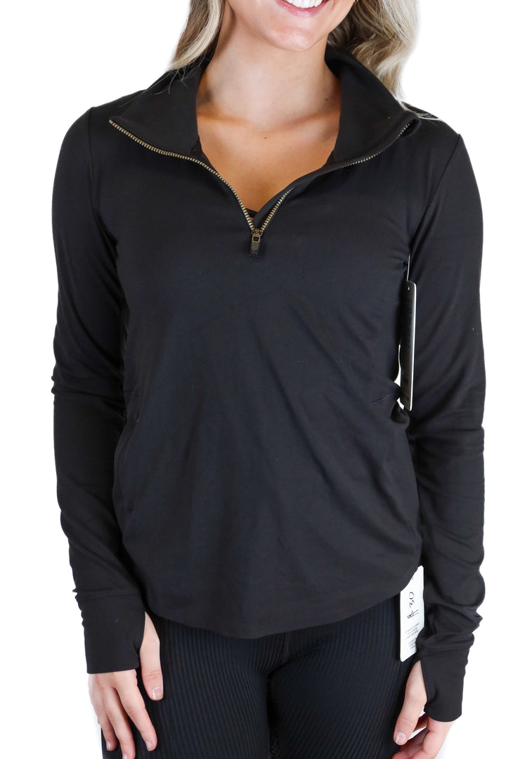 Rhone Black Quarter Zip Jacket NWT (XS; retails for $108)