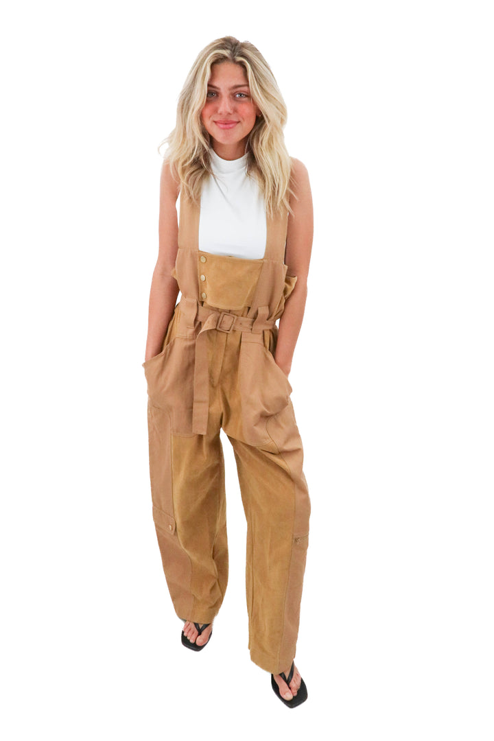 stella mccartney tan jumpsuit (IT40 / US 4; retail $1,730)
