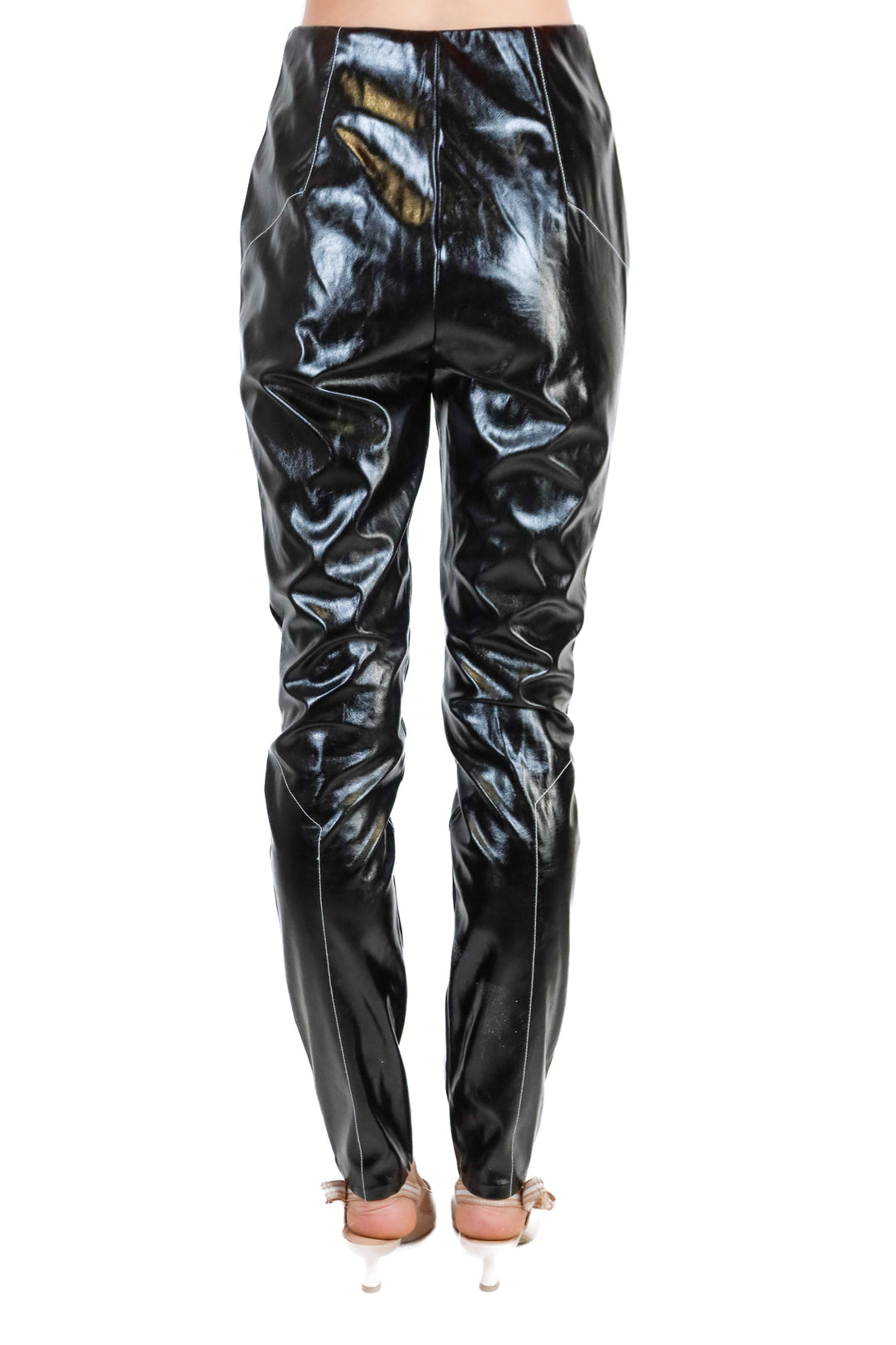 I am gia black patent leather pants (xs; retail $140)