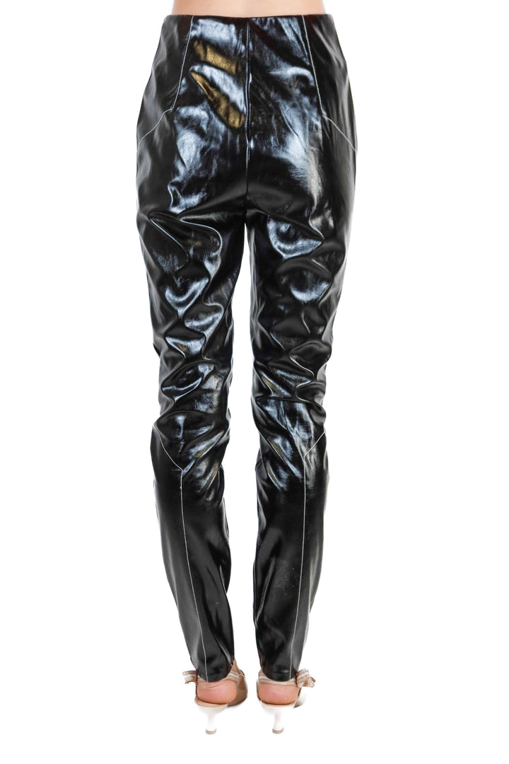 I am gia black patent leather pants (xs; retail $140)