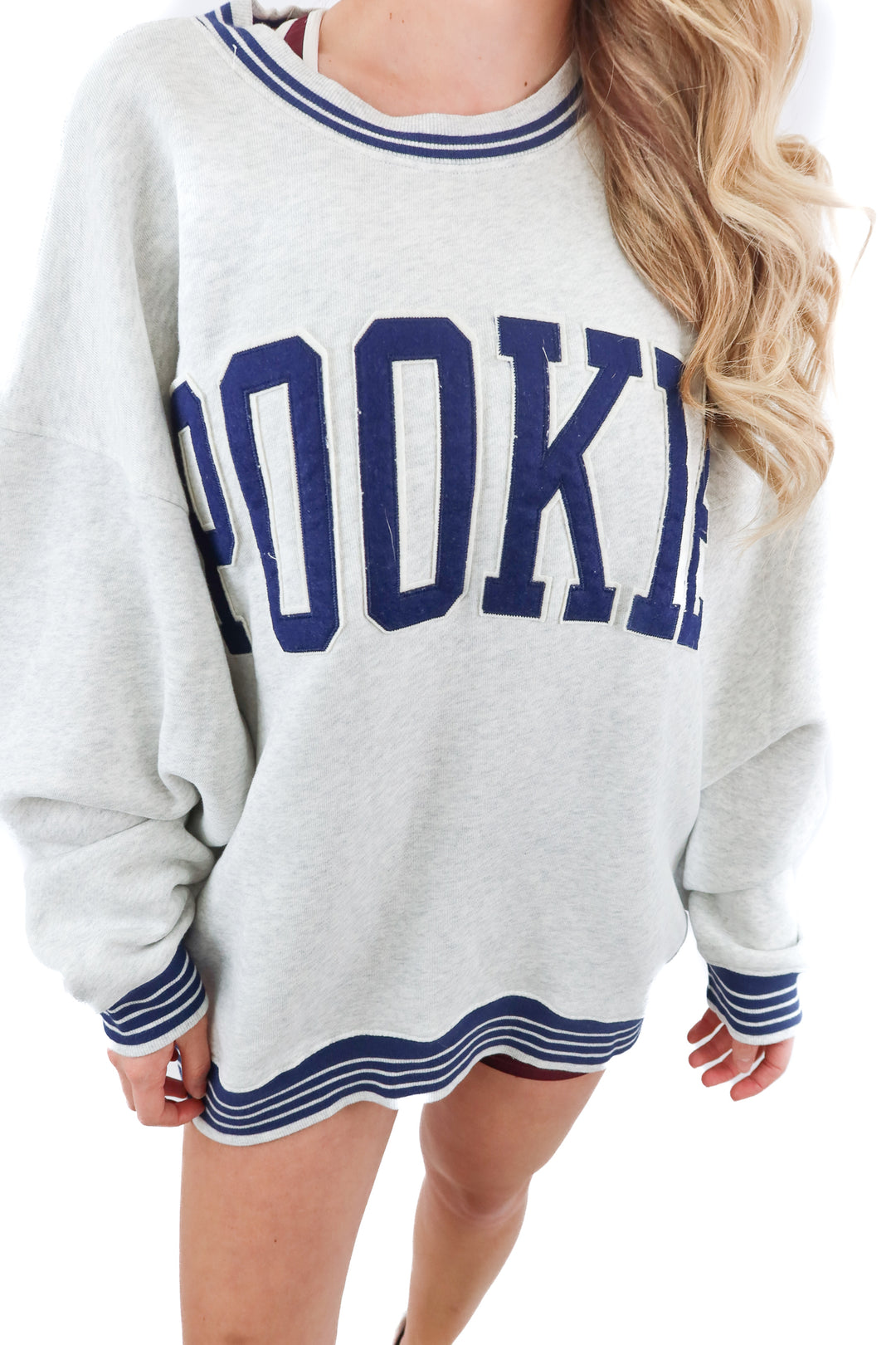 quintessential love grey "pookie" sweatshirt (L; retail $74)