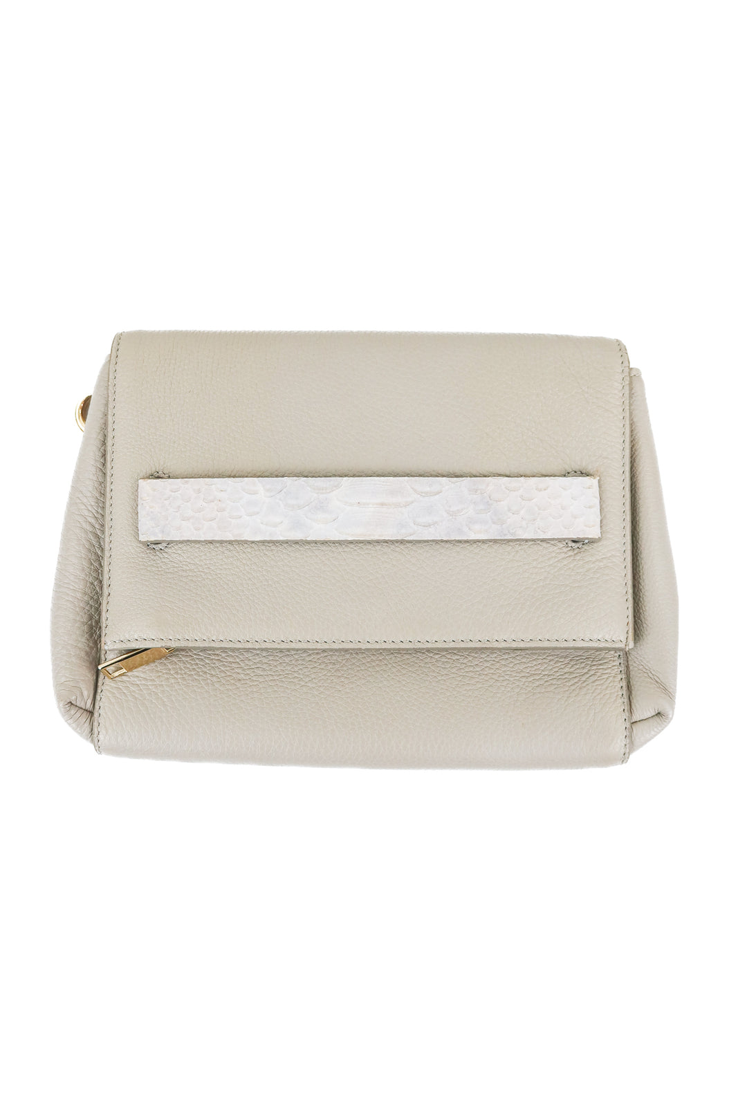 Haist cream leather clutch (retail $395)