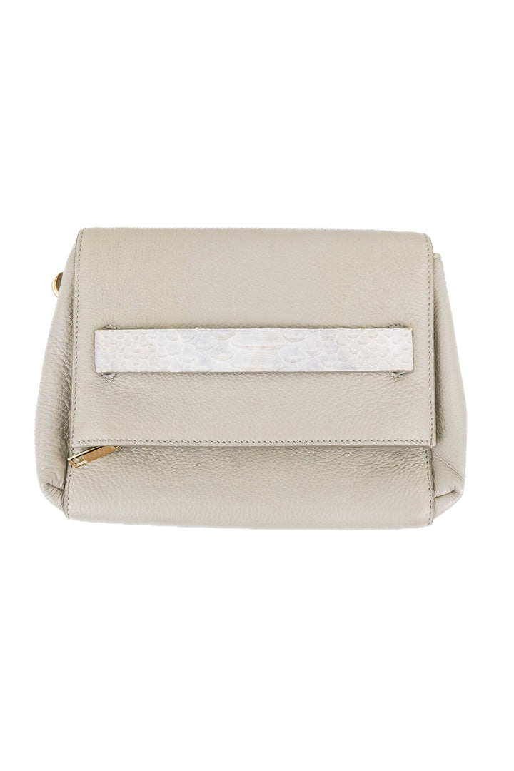 Haist cream leather clutch (retail $395)