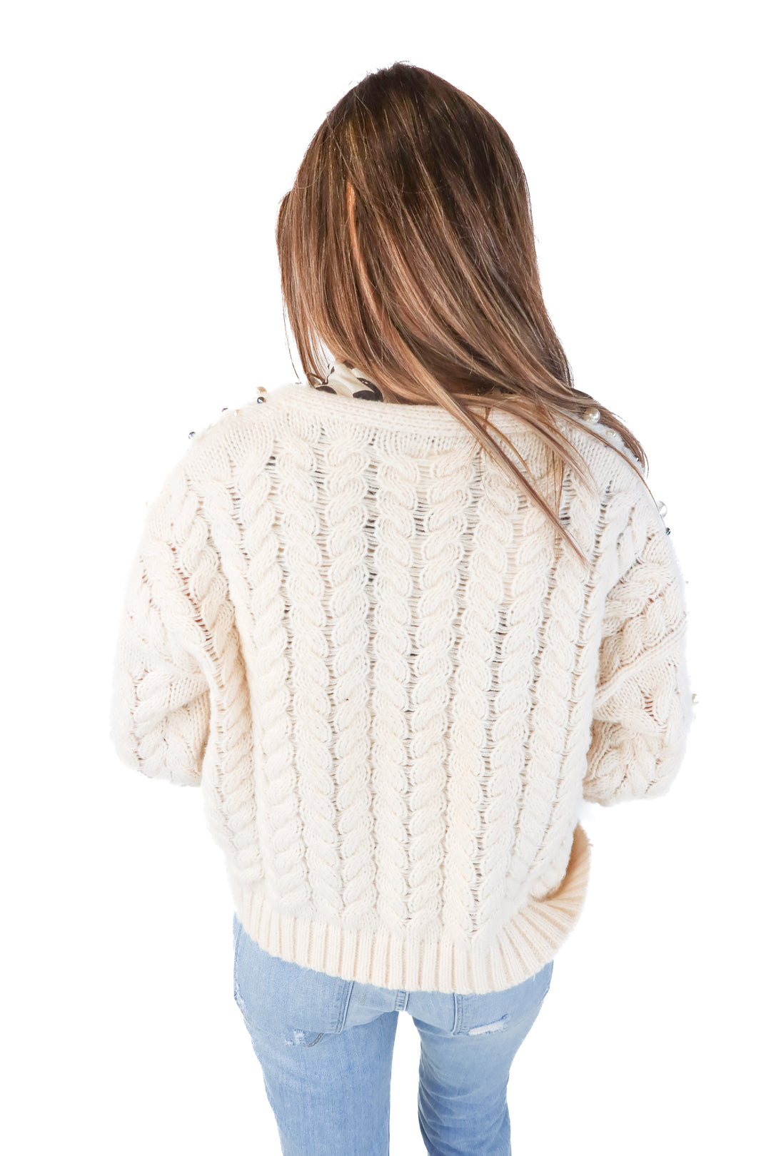 Maeve by Anthropologie Beaded Cream cardigan (O/S; retail $160)