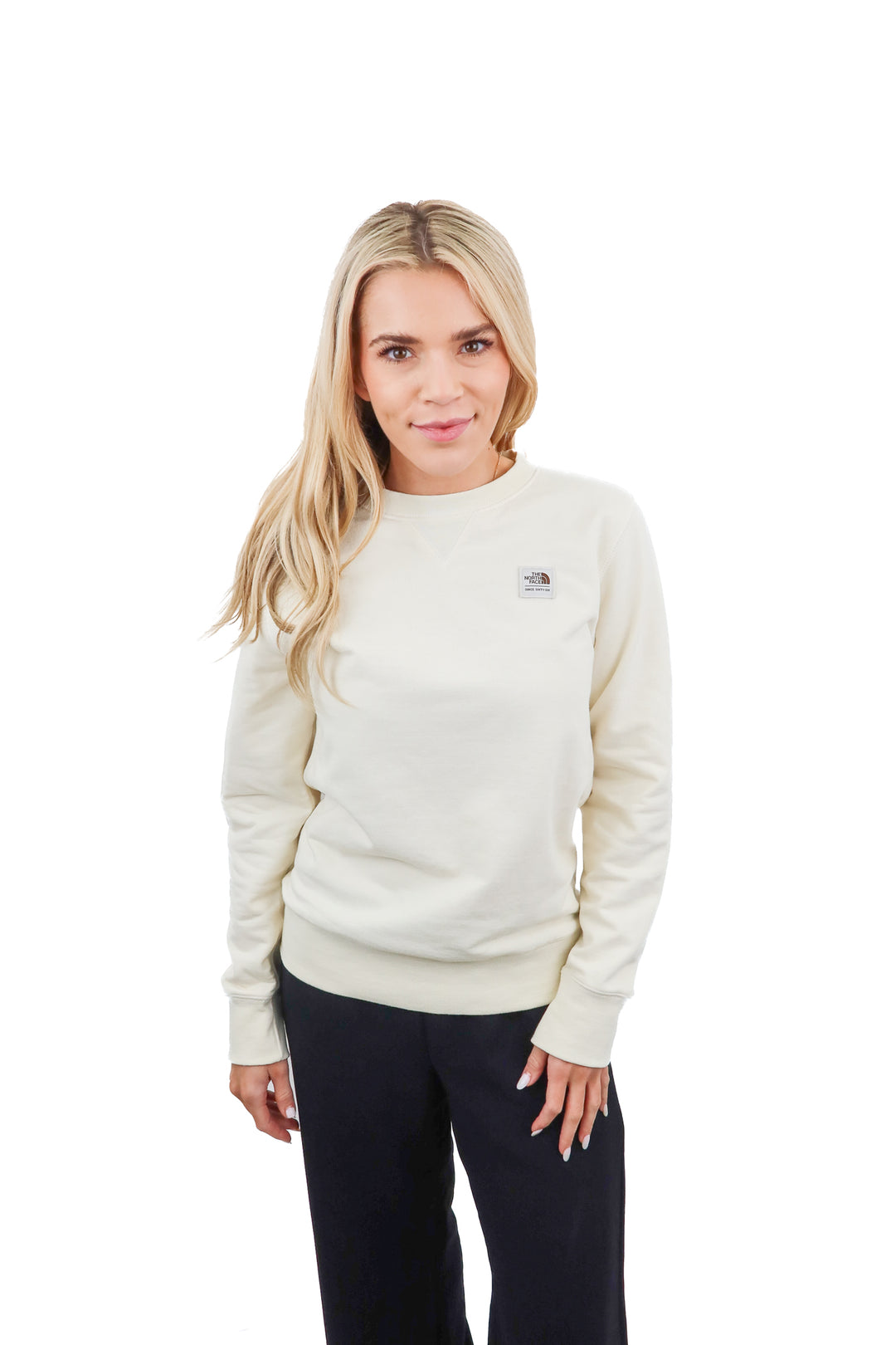 the north face ivory crewneck (xs; retail $60)