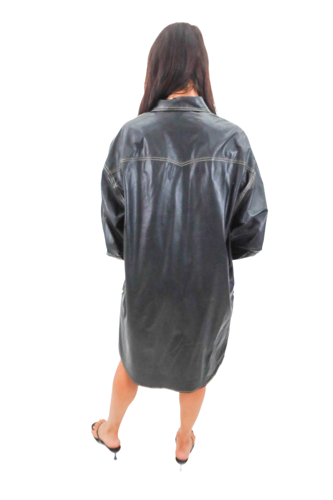 Versace jeans couture black coated dress (4; retail $697)