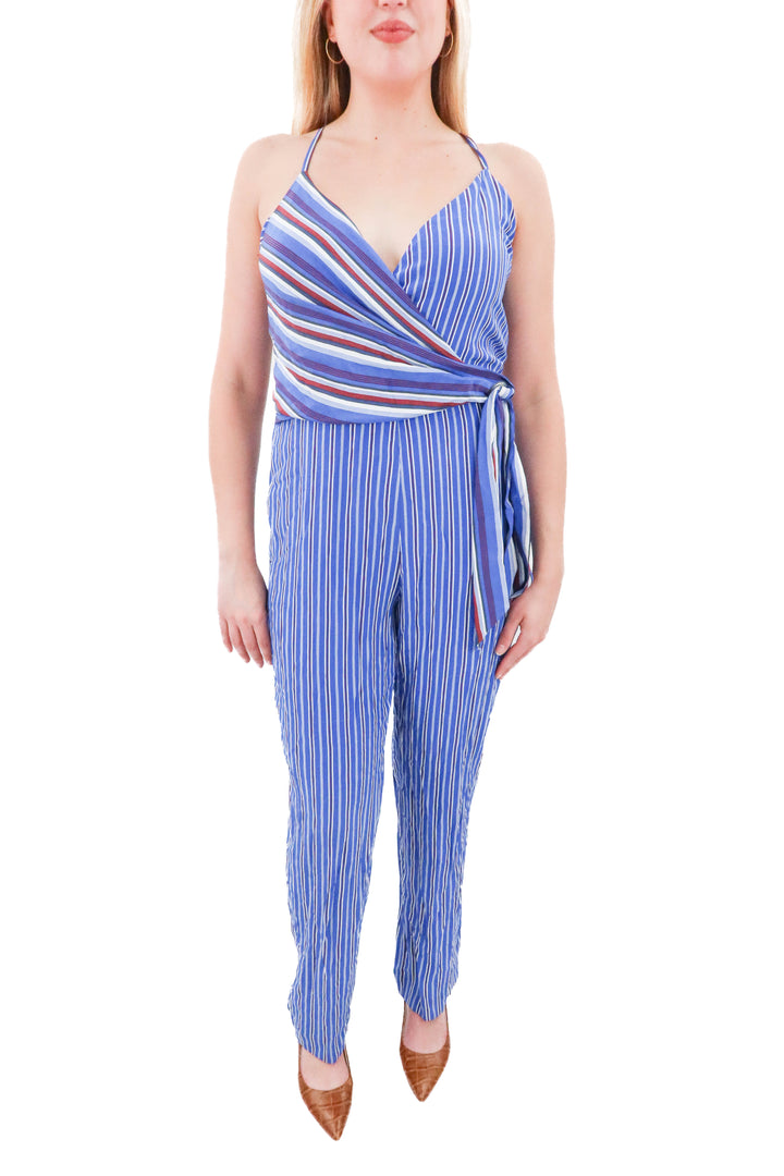 rag & bone blue striped jumpsuit (10; retail $388)
