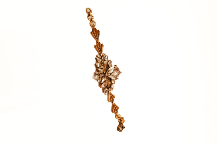 Large crystal/gold bracelet