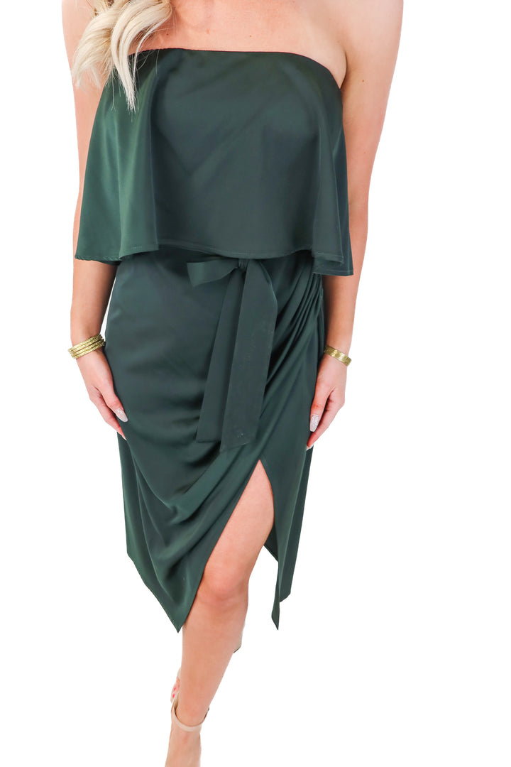 Lovers and Friends dark green dress (m; retail $248)