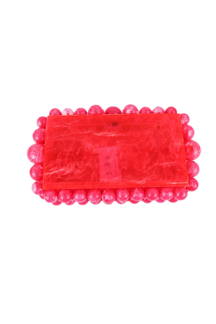 Pink bubble clutch