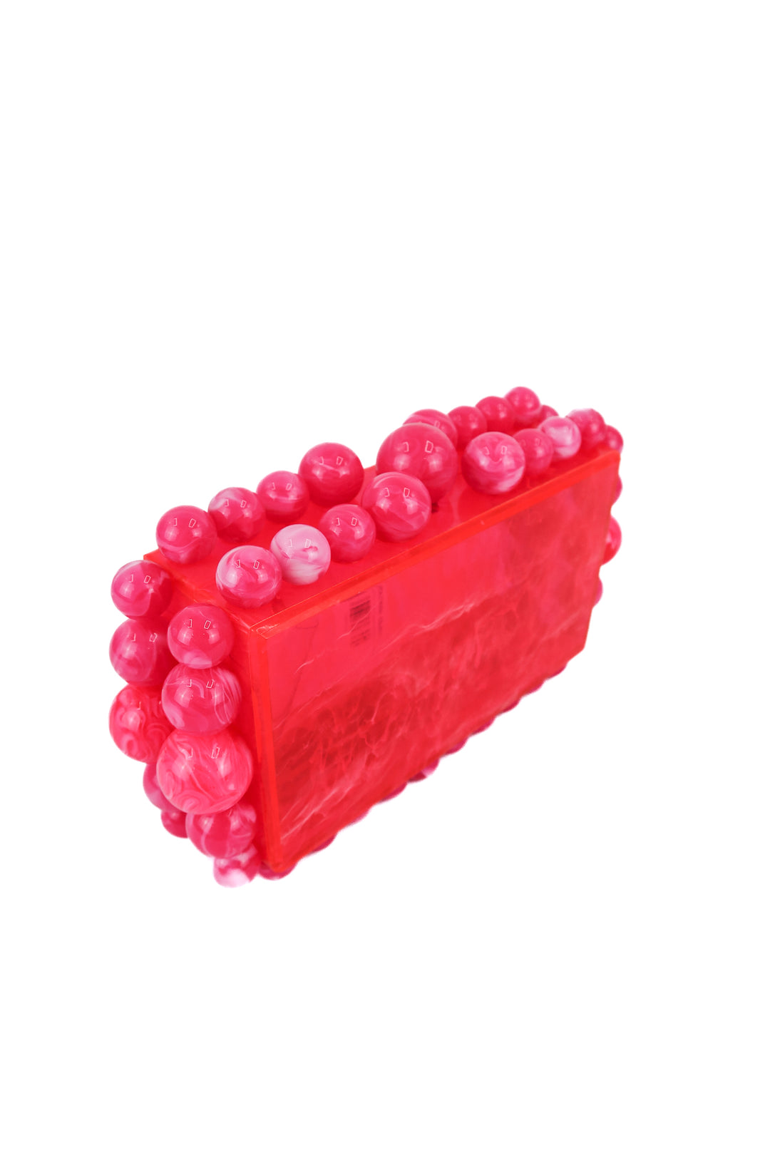 Pink bubble clutch