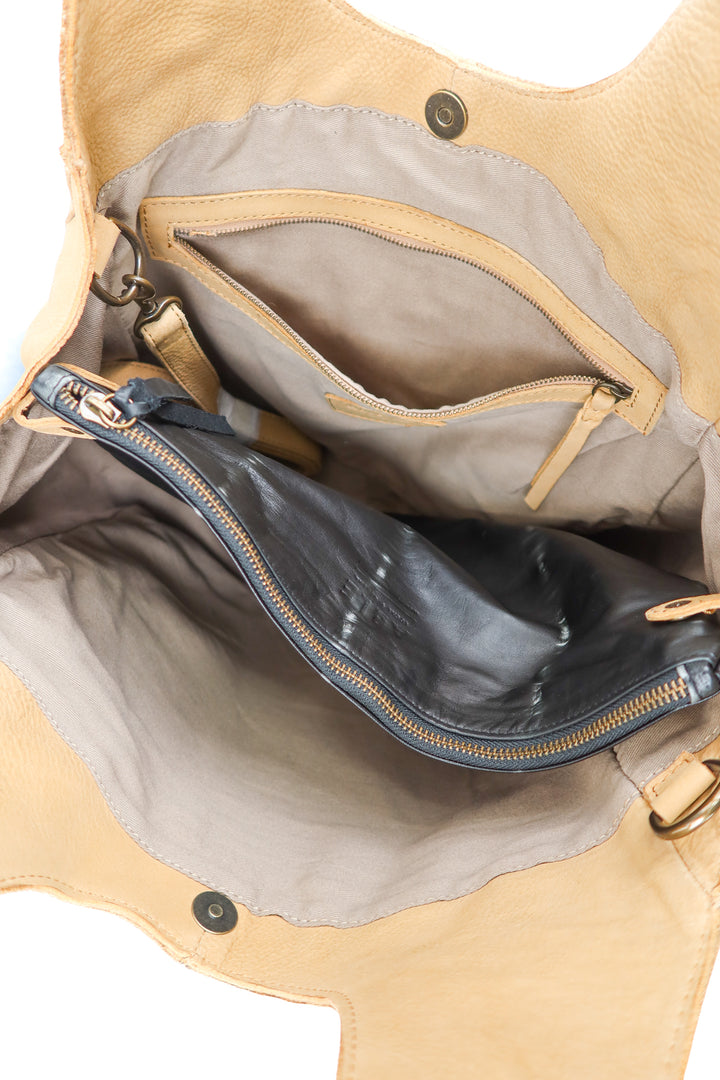 Able x Lauren Akins tan leather tote NWT