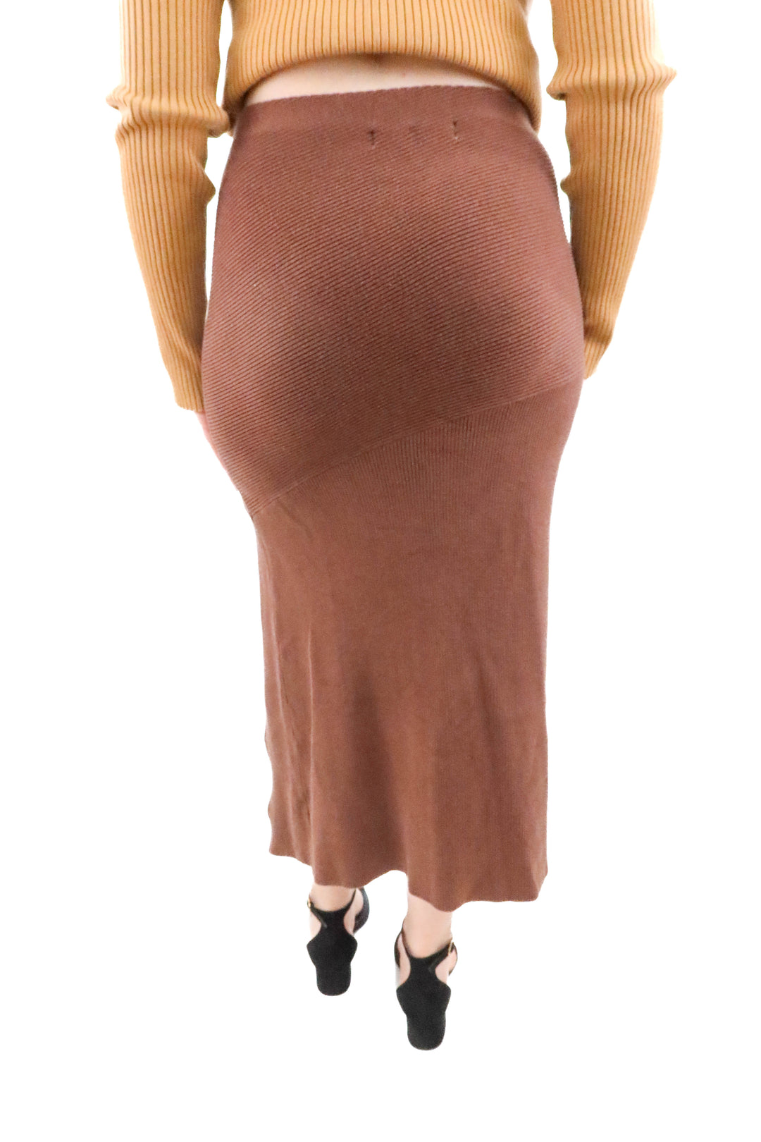 fp beach brown knit skirt (m; retail $88)