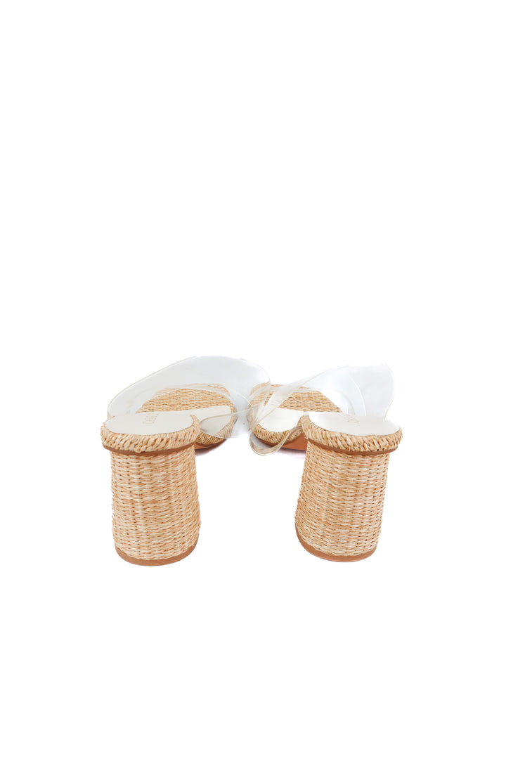 Oasis Society rattan heels (10; retail $80)
