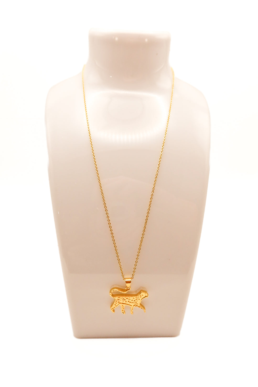 Gold cat necklace