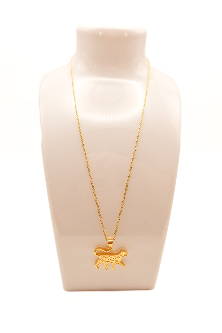 Gold cat necklace