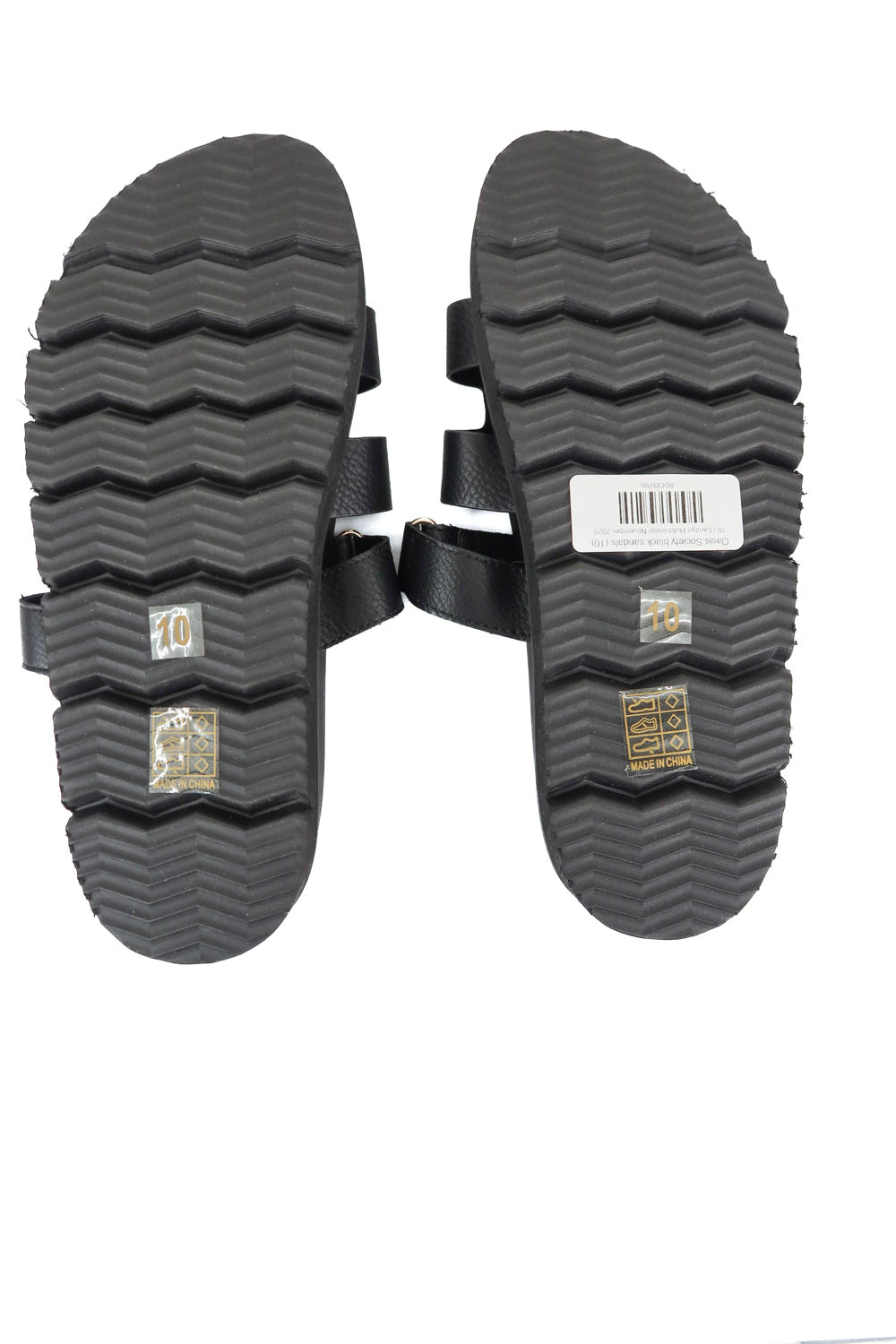 Oasis Society black sandals (10; retail $60)