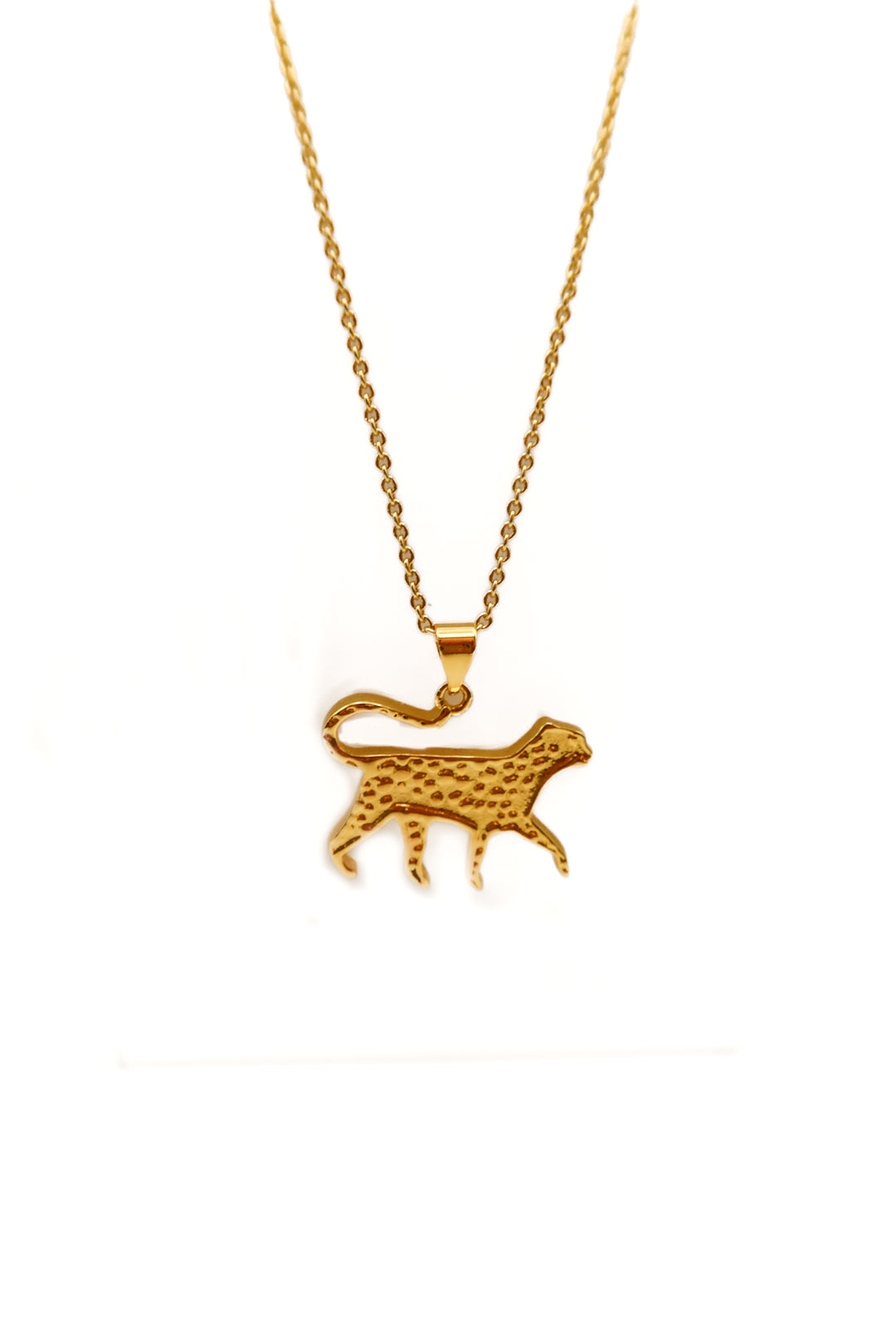 Gold cat necklace