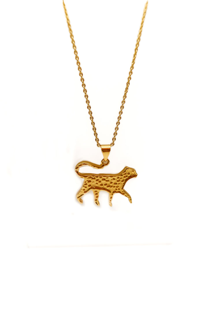 Gold cat necklace
