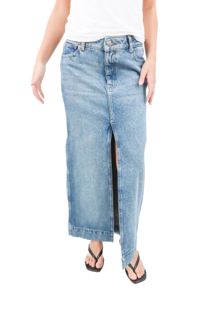 dl1961 denim skirt (25; retail $298)