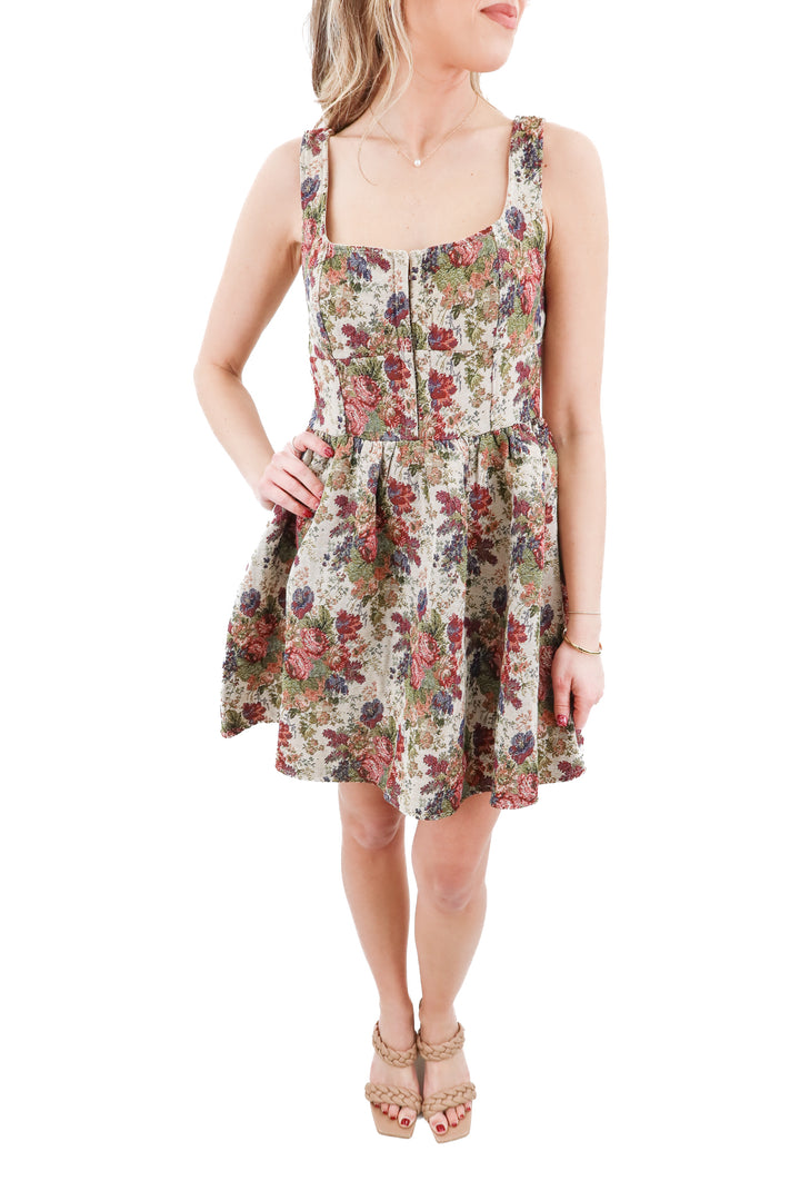 vici floral mini dress (s)