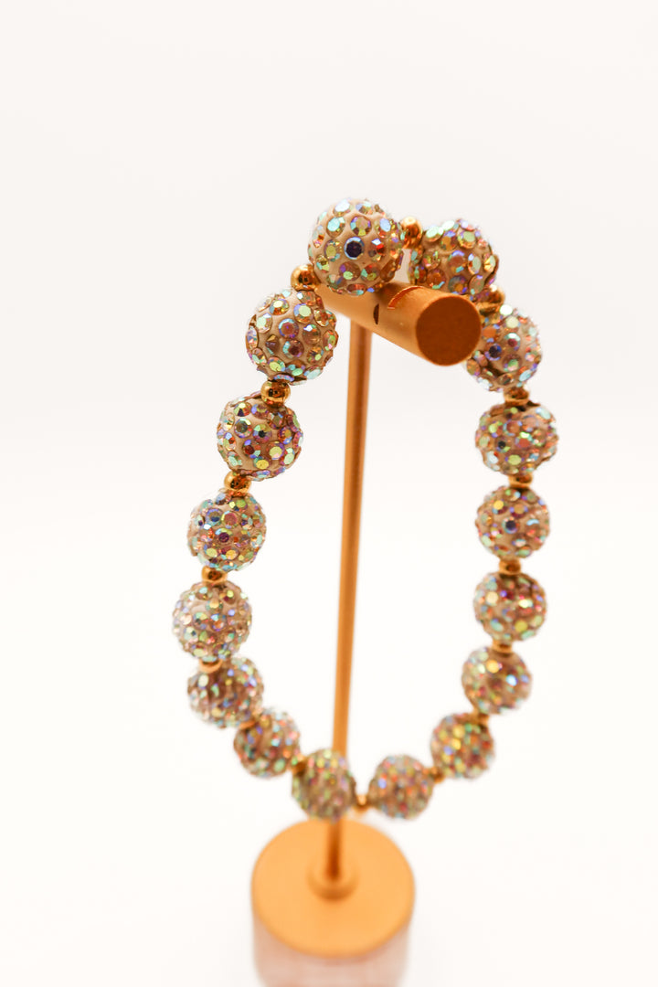 Colorful rhinestone beaded bracelet