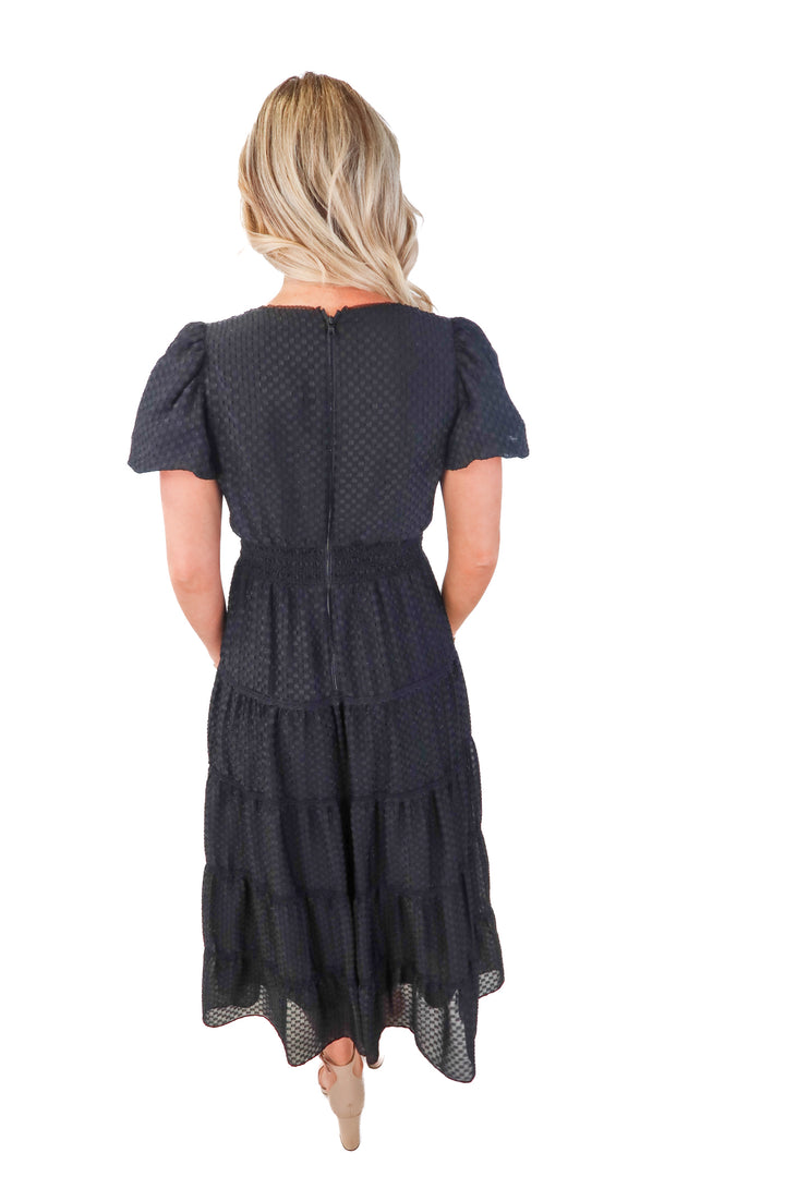Alice + Olivia black tiered dress (4)