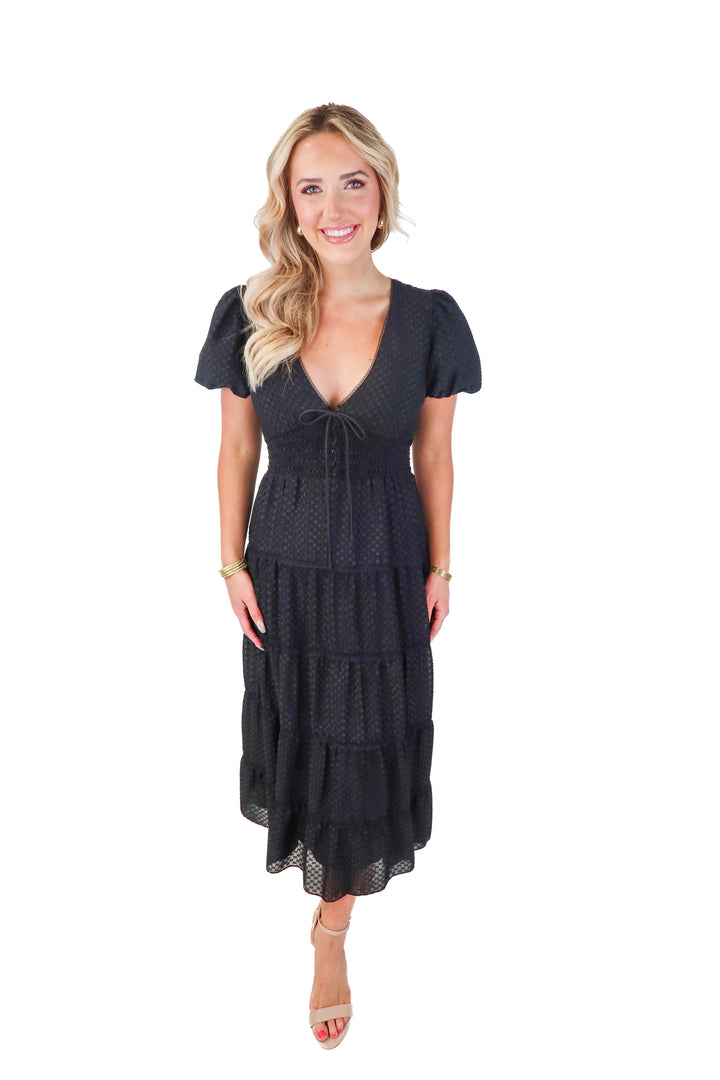 Alice + Olivia black tiered dress (4)