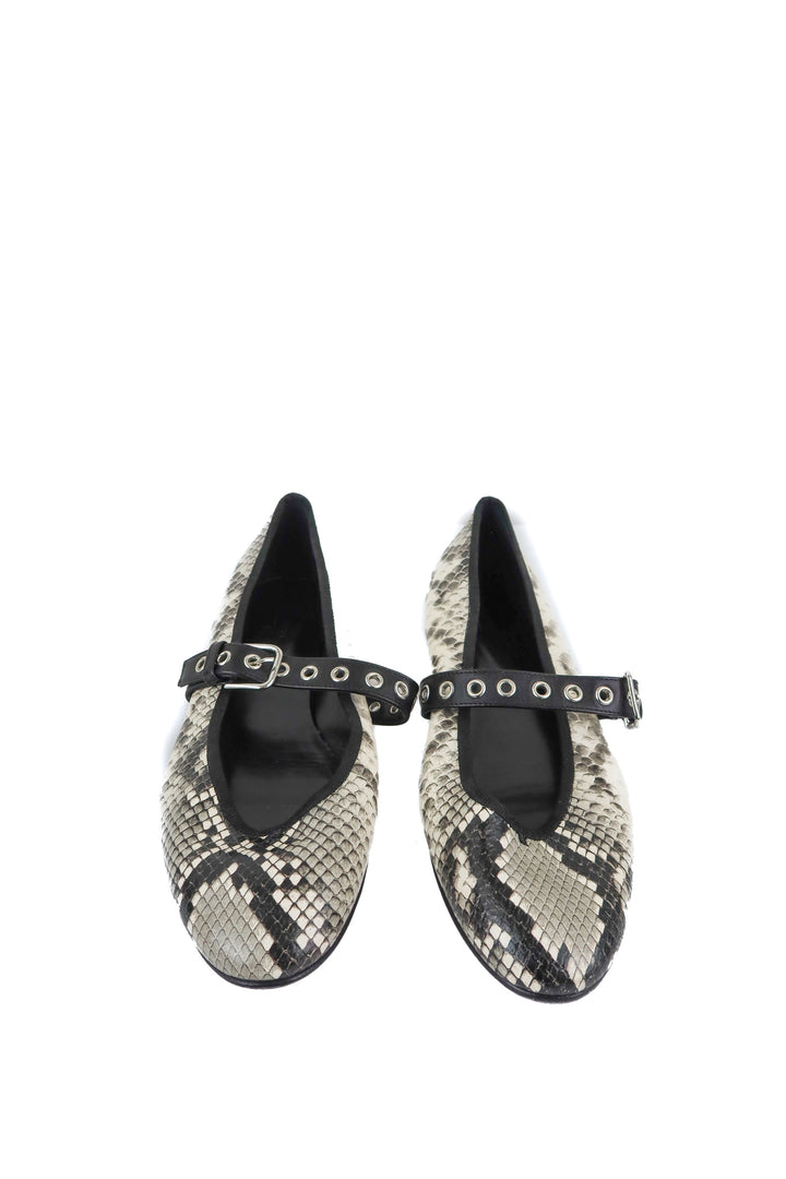 Scarosso black and white flats (41; retail $445)