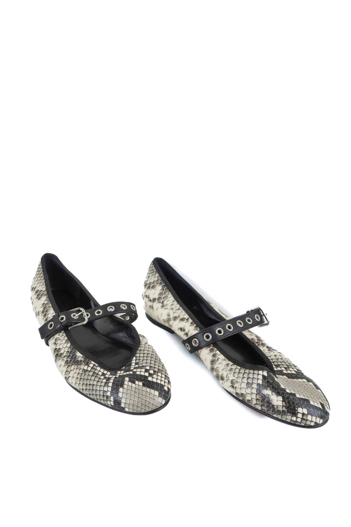 Scarosso black and white flats (41; retail $445)