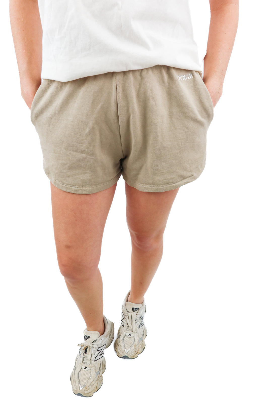 lounge taupe shorts (S; retail $38)