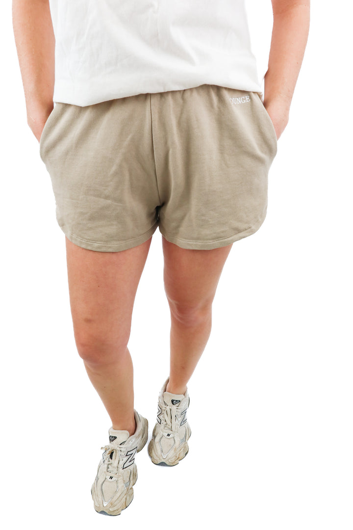 lounge taupe shorts (S; retail $38)