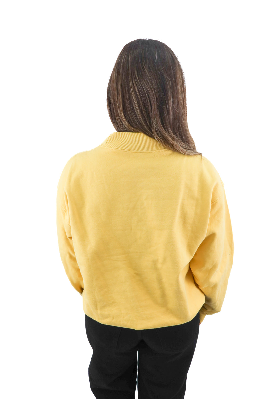 daily drills mustard crewneck (m; retail $125)