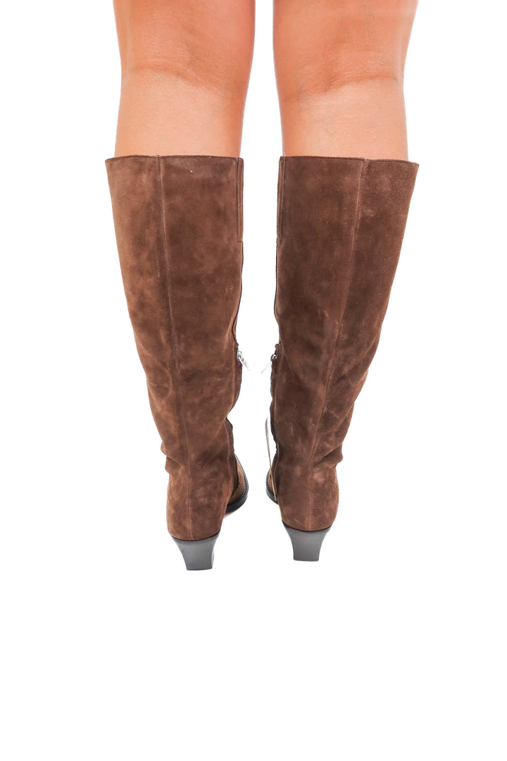 dolce vita brown suede tall boots (8.5)