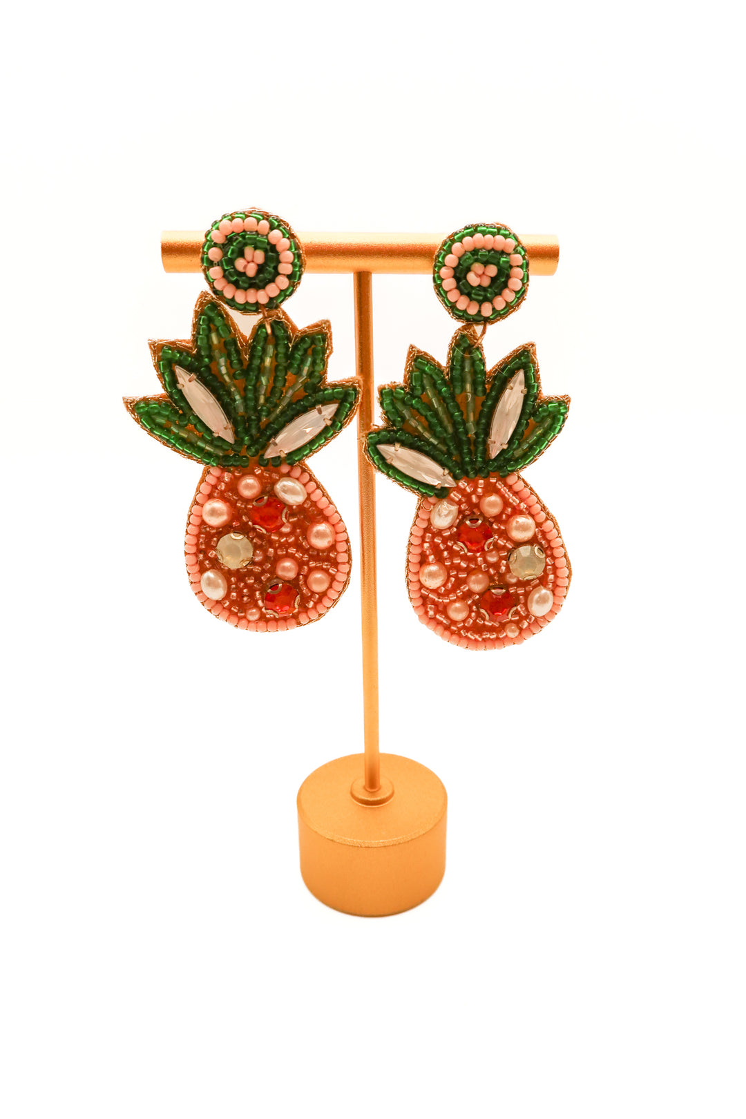 Pineapple beaded earrings
