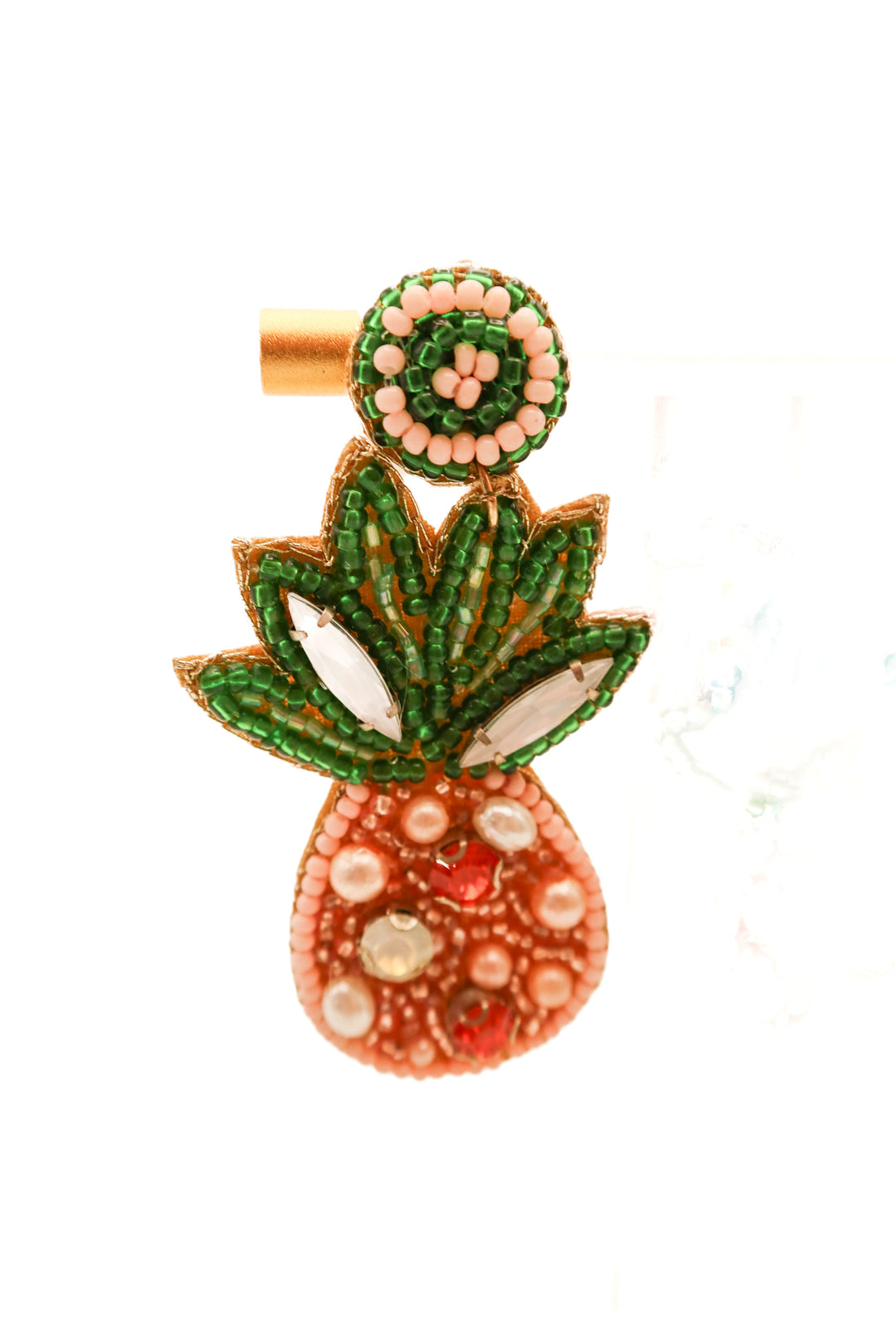 Pineapple beaded earrings