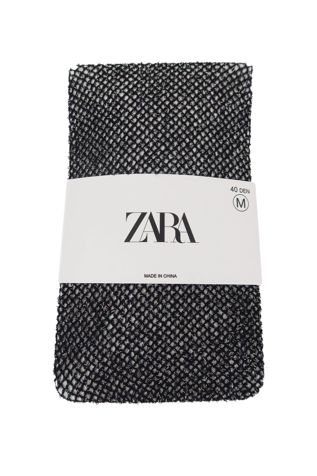 Zara black metallic tights NWT (M)