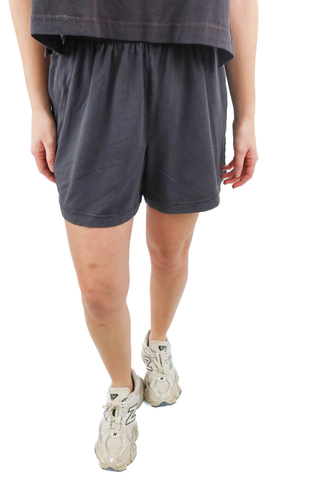 aerie charcoal grey lounge shorts (M; retail $39.95)